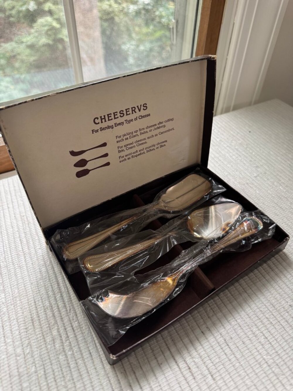 Vintage Godinger Japan Silverplate Cheeservs 3 Pc Cheese Server Set in Box